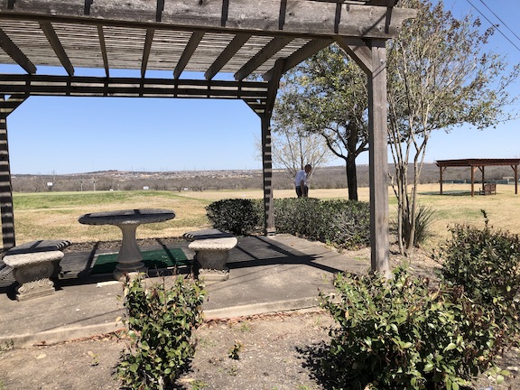 Patio overlooking the range