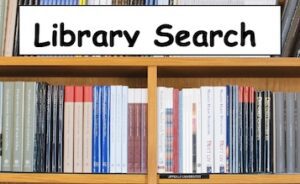 Library Search links to search page.