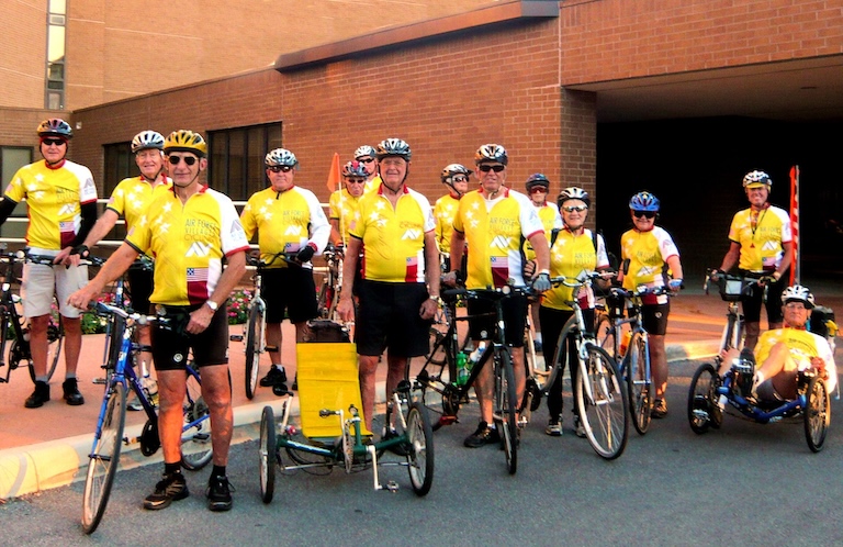 Photo of Wheelmen bike riders.