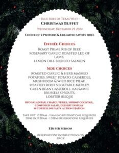 Christmas Buffet December 25th. Details in PDF which is linked to the image.